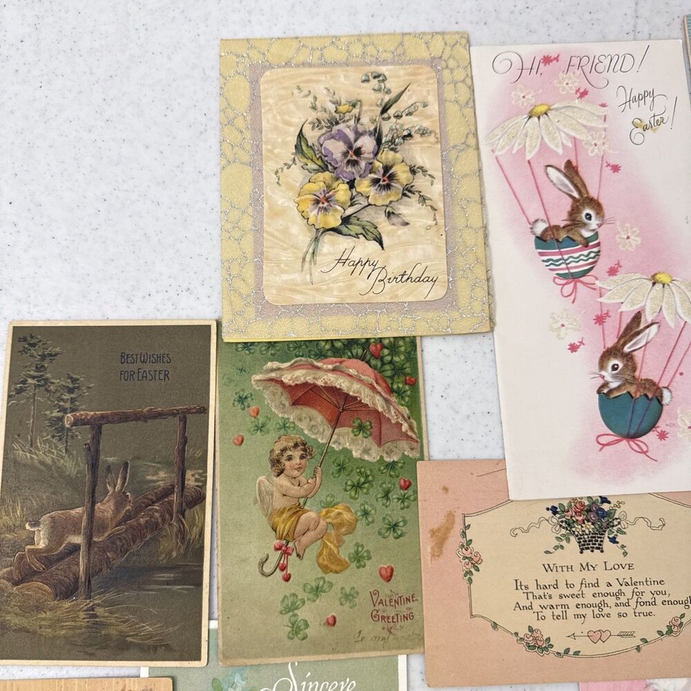 Vtg Lot USED All-Occasion Novelty Greeting Cards Junk Journal Scrapbooking - Picture 12 of 16